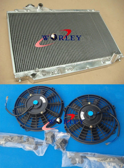 Aluminum Radiator with Fans for Toyota Supra JZA80 Turbo (1993–1998)
