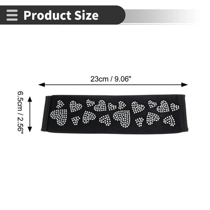 Set of 2 White Seat Belt Cover Pads for Universal Fit (23cm)