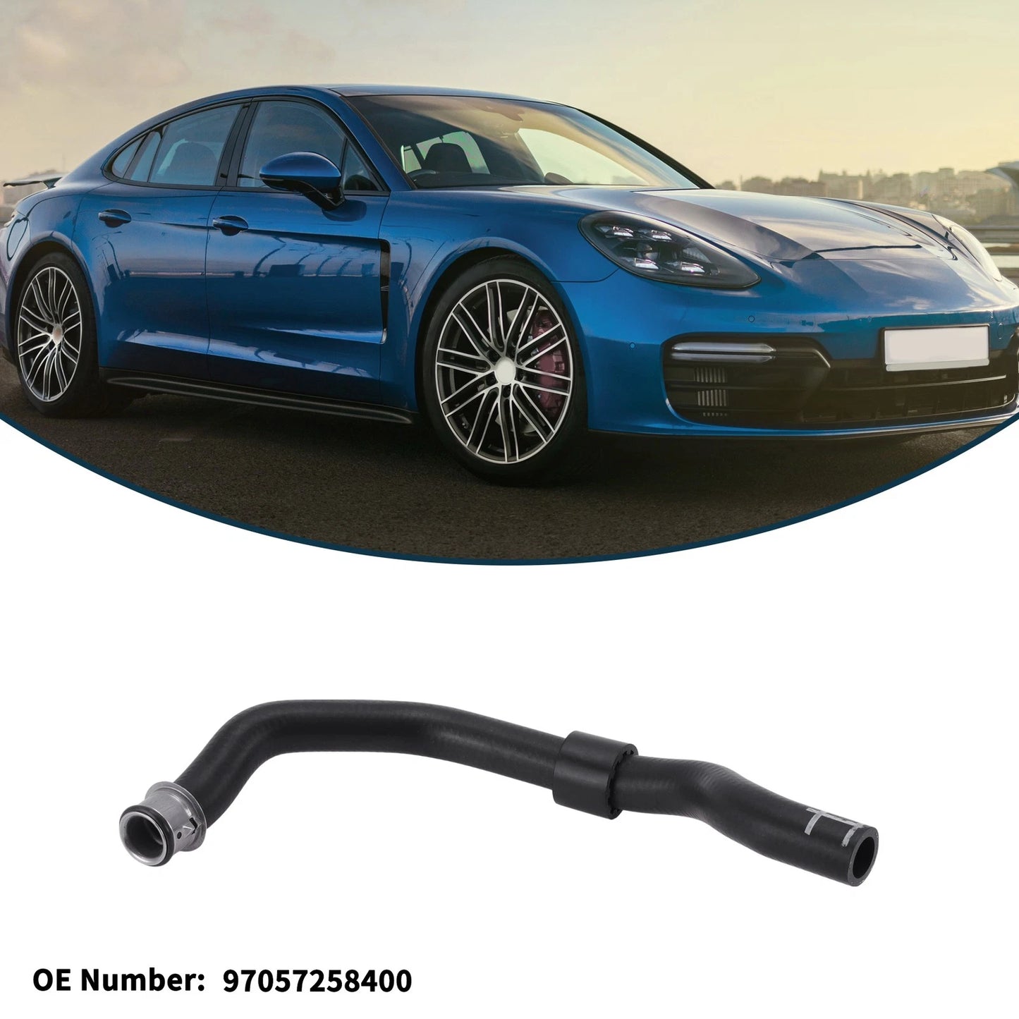 Radiator Hose for Porsche Panamera (2010) No. 97057258400 Rubber