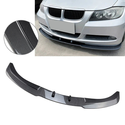 Carbon Black Front Bumper Lip Spoiler for BMW 3 Series E90 E91 (2005-2008)