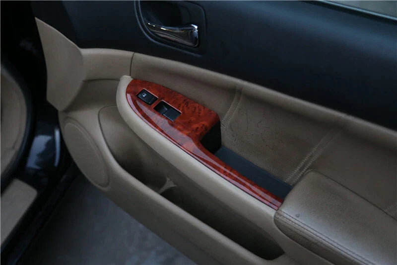 Wood Grain Window Door Lock Control Switch Trim for Honda Accord (2004–2007)