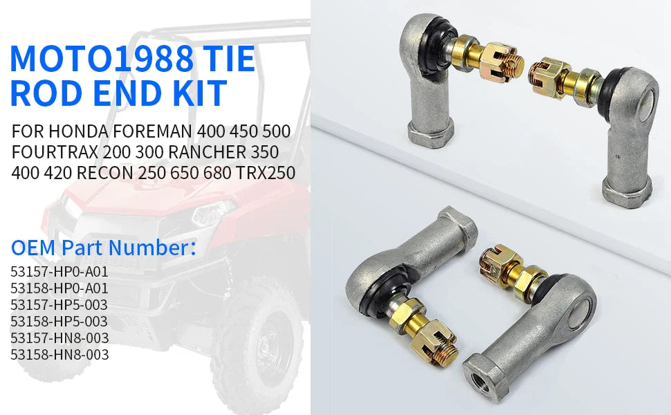 2 x Tie Rod End Kit Left & Right for Honda TRX350 Rancher (2000–2006)