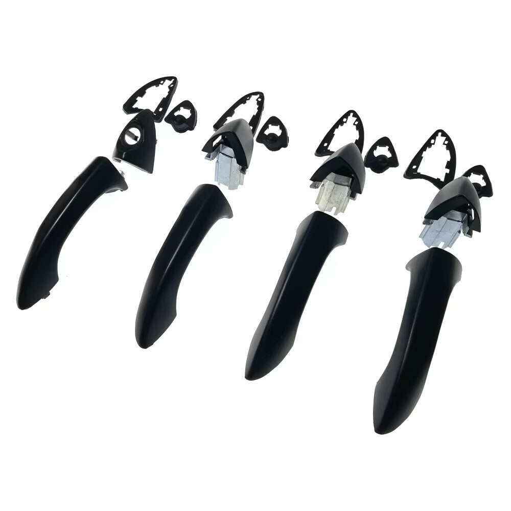 Set of 4 Exterior Door Handles for BMW X5 E53 (2000–2006) Bright Black
