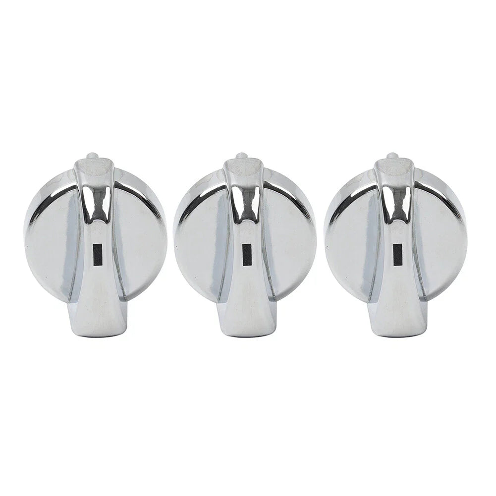 3 x Chrome A/C Heater Control Knob for Peterbilt 330 335 357 367 375 378 379 384
