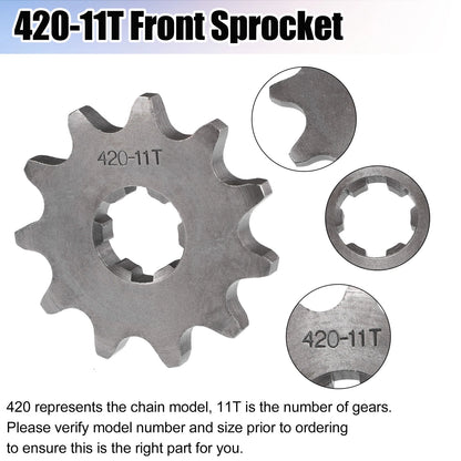 Set of 1 Front Engine Sprocket 420 11T 17mm for Dirt Bike Mini Bike