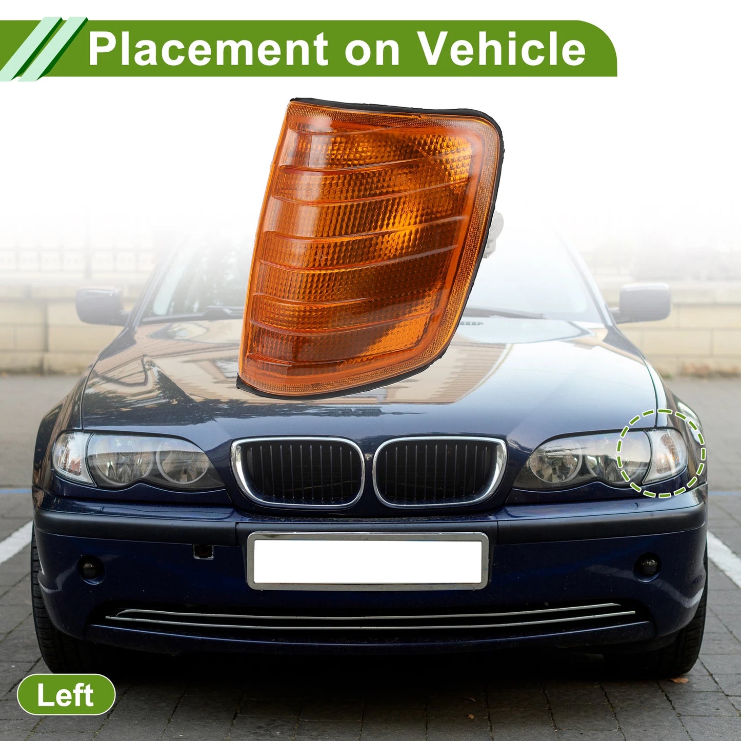 1 Pc Left Corner Signal Light Cover for Mercedes-Benz (1984–1996) No. 1248260943
