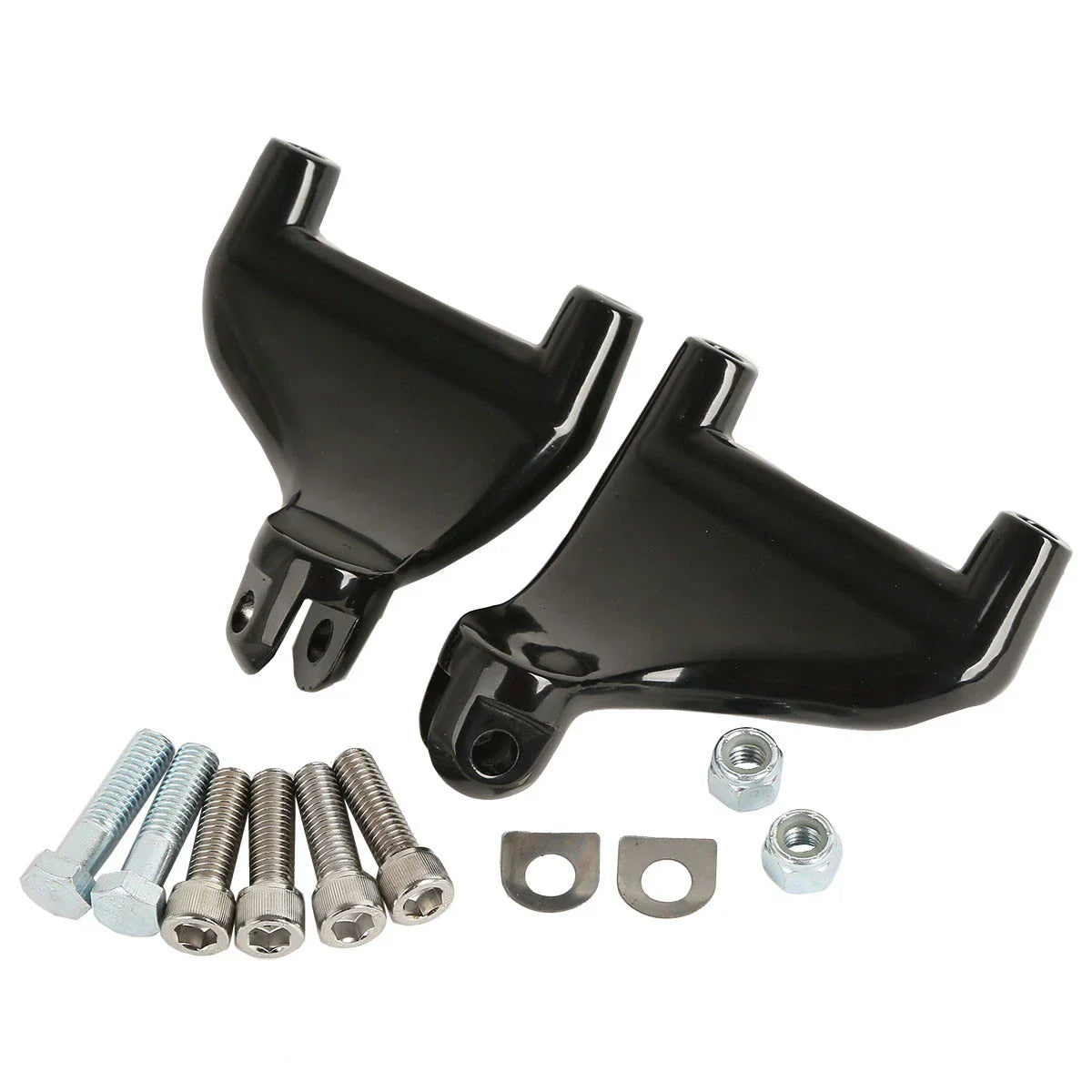 Black Passenger Foot Peg Mount for Harley Sportster Iron XL 883 1200 (2004-2013)