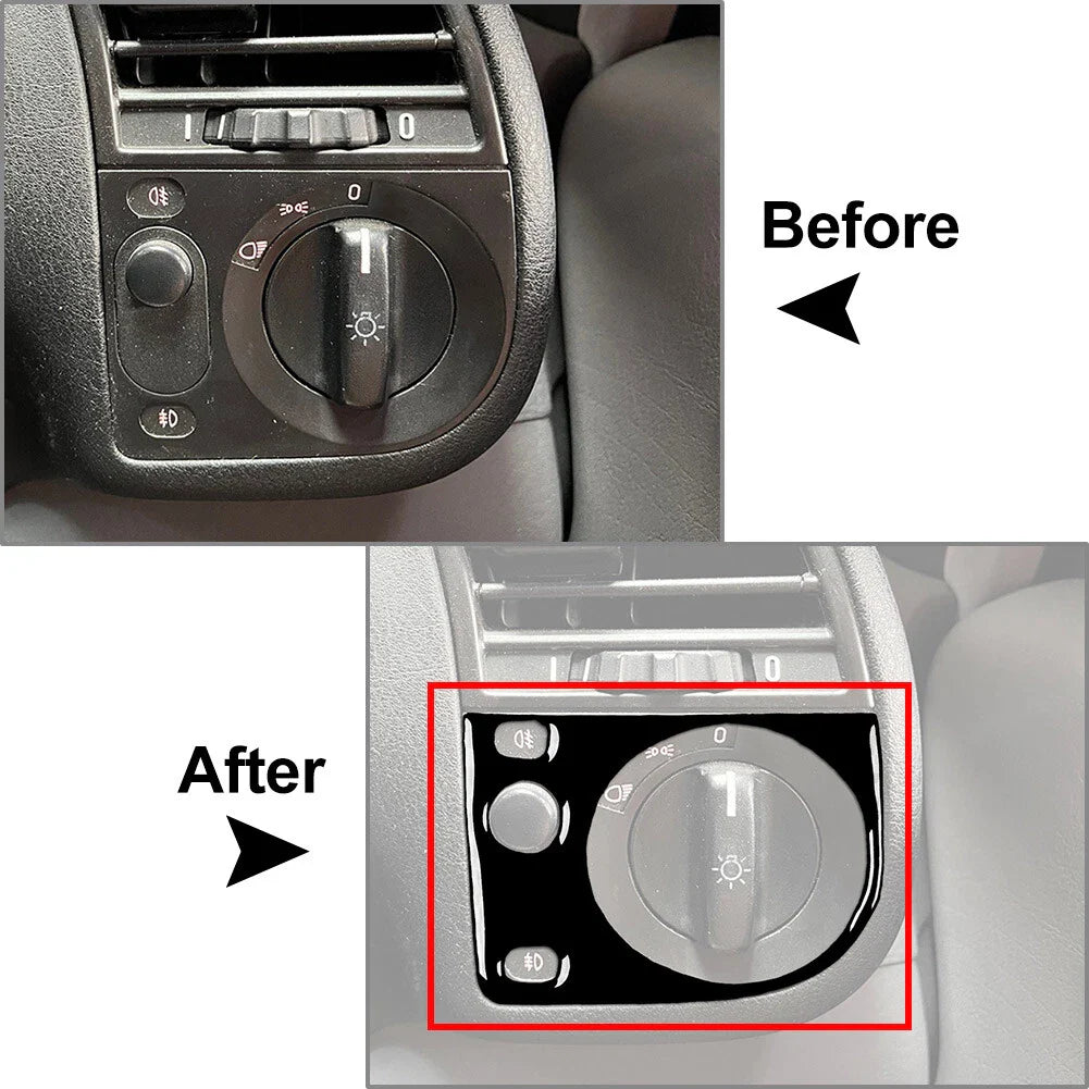 Black Headlight Switch Knob Cover for BMW 3 Series (1991-1999)