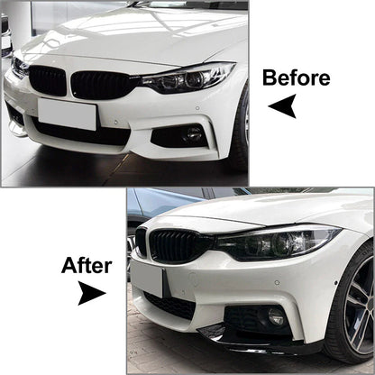 Front Bumper Splitter Canards Air Vent Cover for BMW 4-Series (2014-2020)