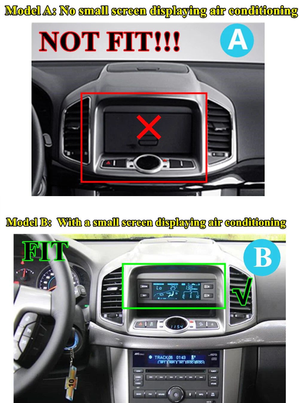 9.7" Android 13 Car Stereo Radio Navi Head Unit for Chevrolet Captiva (11-17)