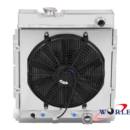 3ROW Aluminum Radiator & Shroud for Ford Mustang V8 289 302 (1964-1966)