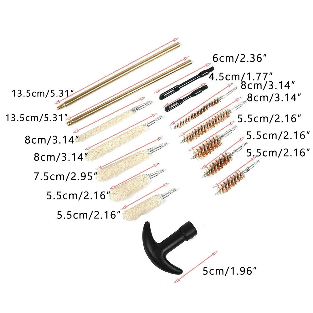 Gun Cleaning Kit for .22 .38 .40 .44 .45 .357 9mm Handgun Pistol