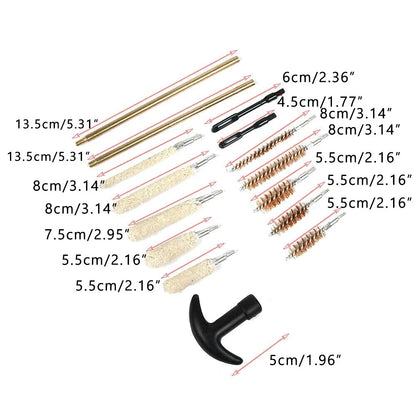Gun Cleaning Kit for .22 .38 .40 .44 .45 .357 9mm Handgun Pistol