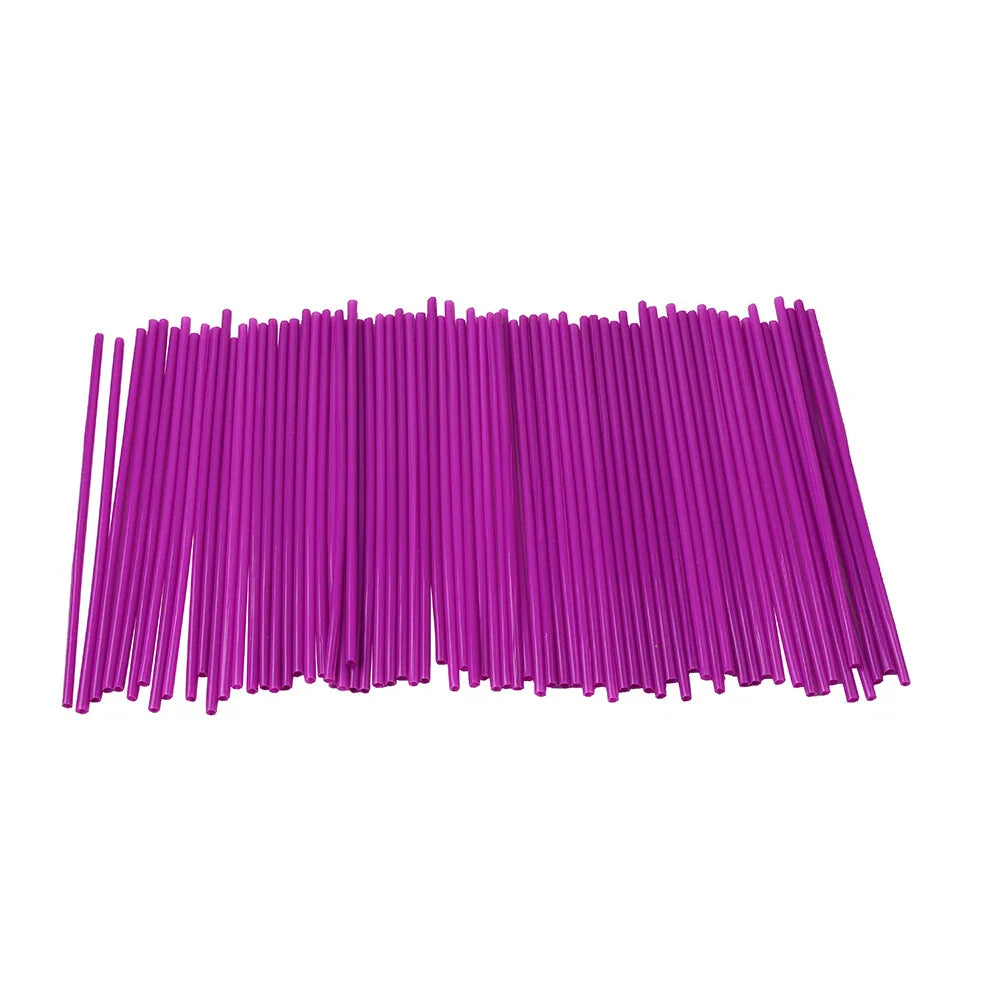 72pcs Spoke Skins Covers for Motocross Dirt Bike Wheel Rim Guard Purple