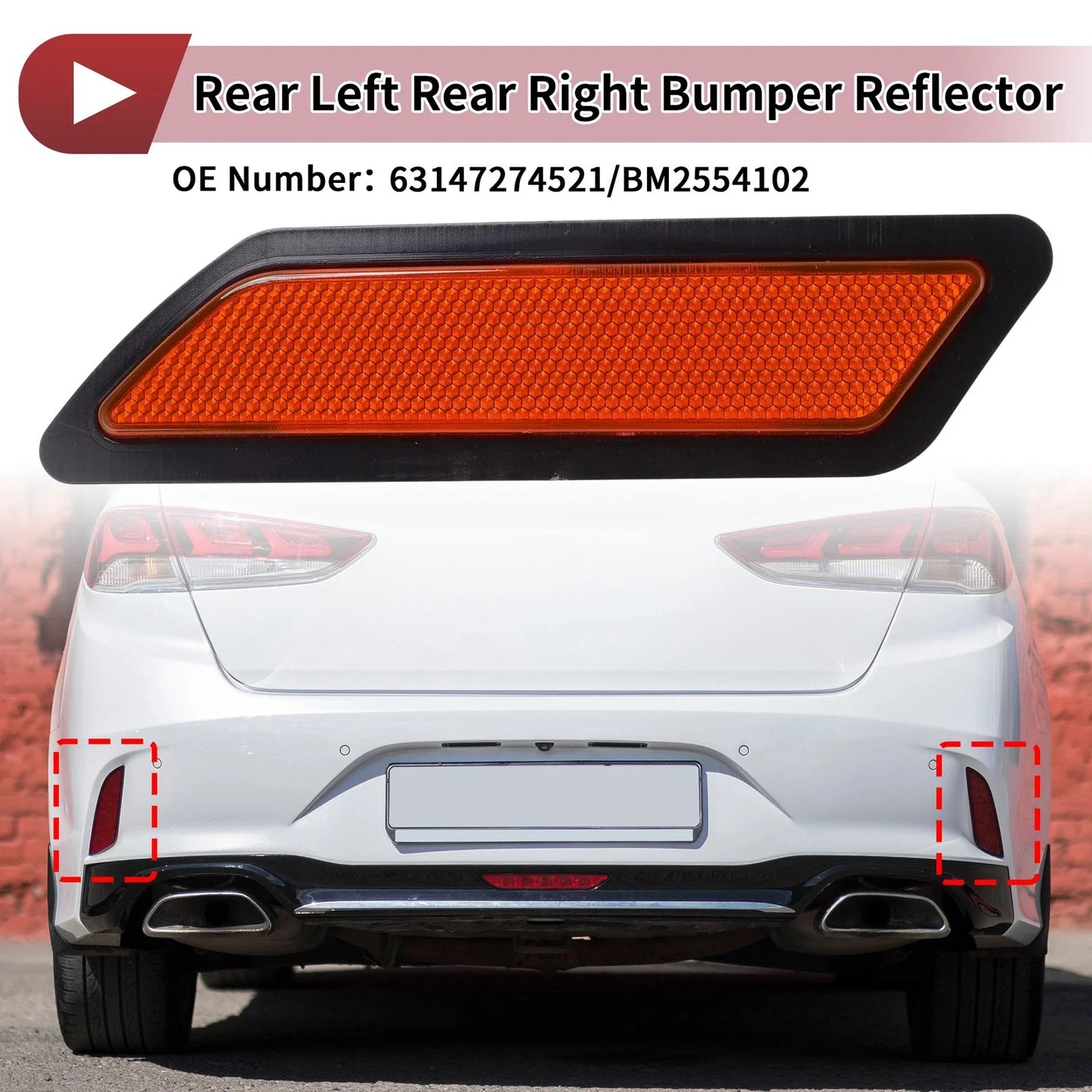 Driver Side 1 Pc Bumper Reflectors for BMW 320i (2013-2015)