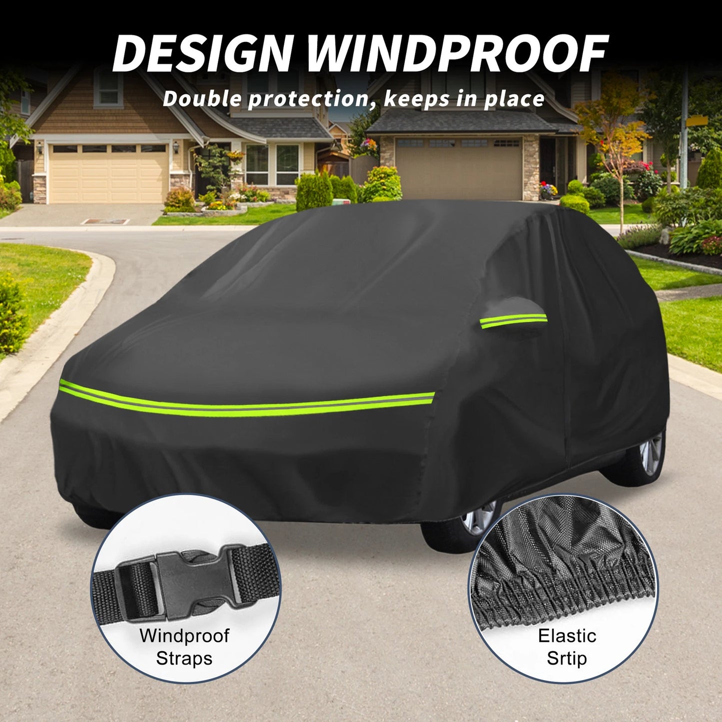 Waterproof 220D-PU Car Cover for Hyundai i10 II/III (2013–2020)