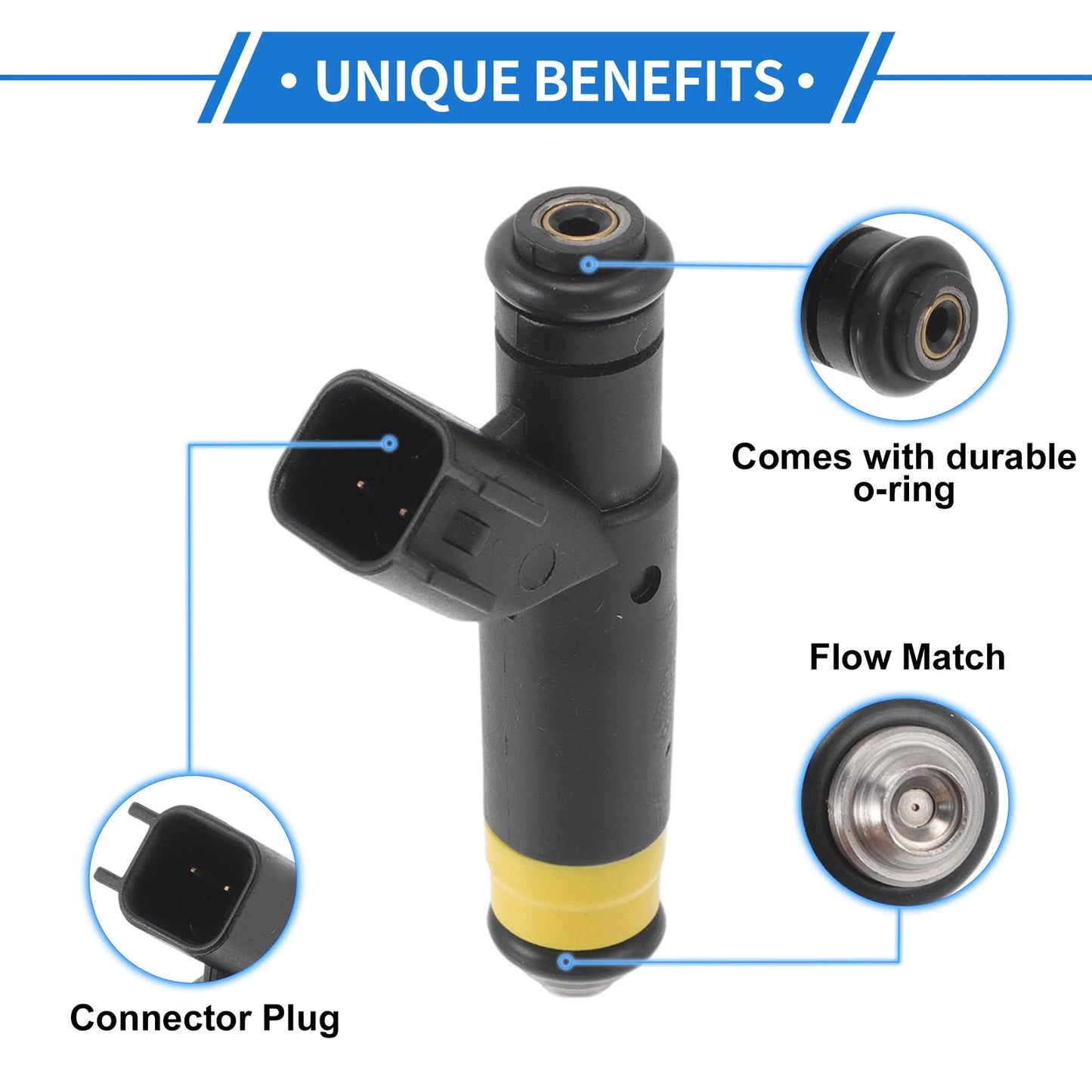1 Pc No.YR3EA4A Fuel Injector for Ford F-150, Mustang (1999–2004) 3.8/4.2L V6