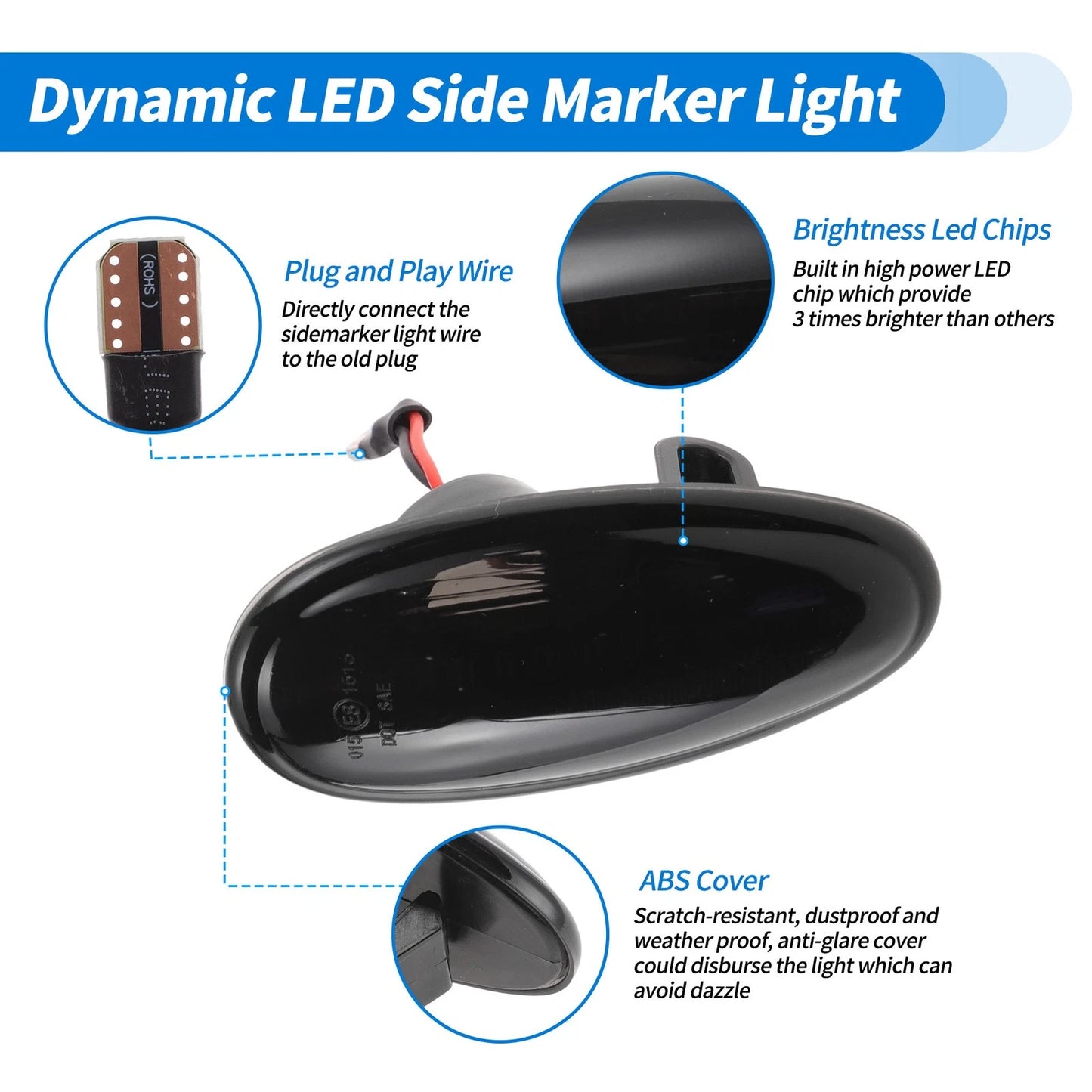 LED Side Fender Marker Light for Mitsubishi Pajero V60 (2006–2015)