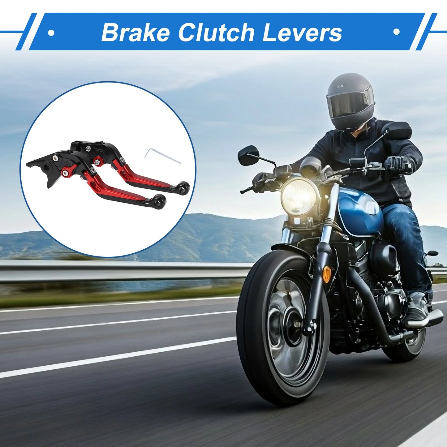 Adjustable Brake Clutch Levers for Yamaha YZF R1 (1999–2001) Black Red