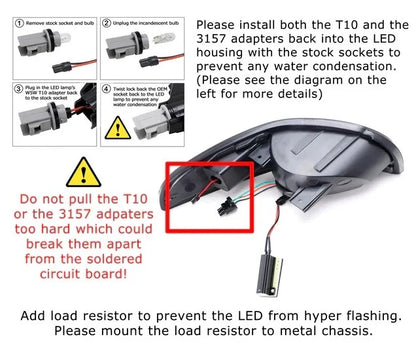 Front Corner Indicator Flasher Repeater Light for Chevy Corvette (1997–2004)