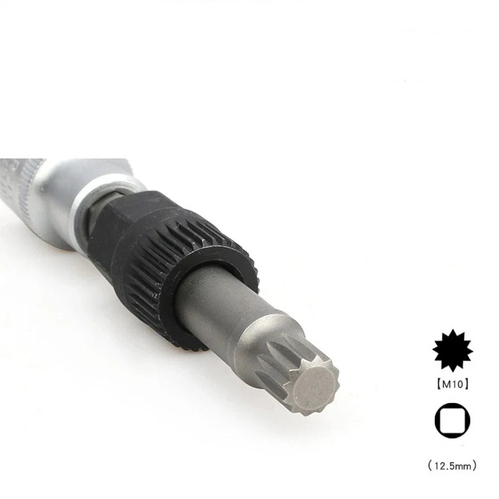 Clutch Pulley Removal Tool Accessory for Alternator Black Silver M10/T50 Metal