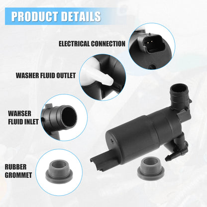 Windshield Washer Pump for Citroen C3, Peugeot 307 (2002–2010)