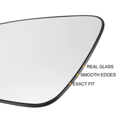 Left Side White Mirror Glass for Peugeot 108 (Non-heated)