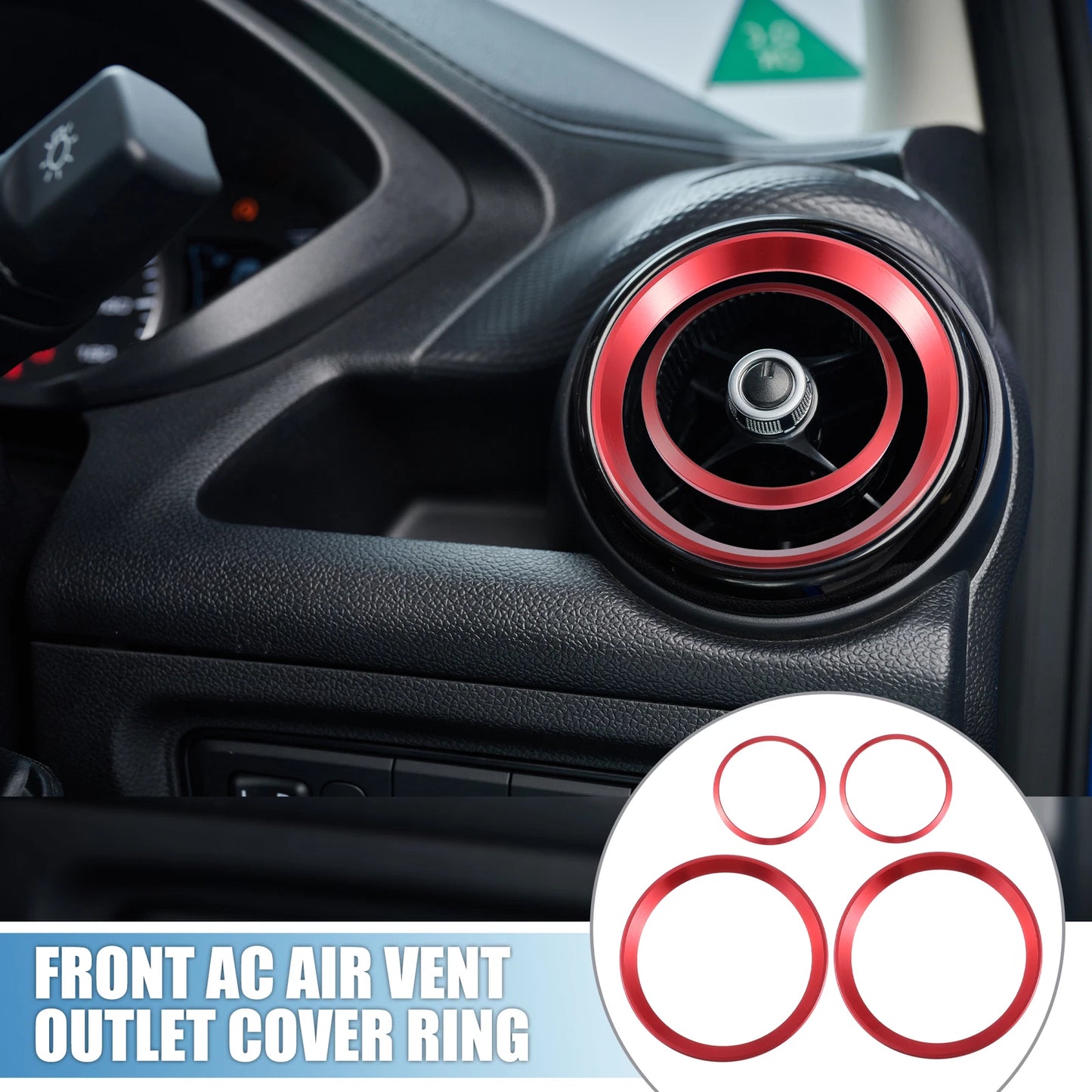 Set of 4 Front Air Vent Frame Cover AC Decal Trim for Alfa Romeo Giulia (2017–2023)