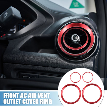 Set of 4 Front Air Vent Frame Cover AC Decal Trim for Alfa Romeo Giulia (2017–2023)
