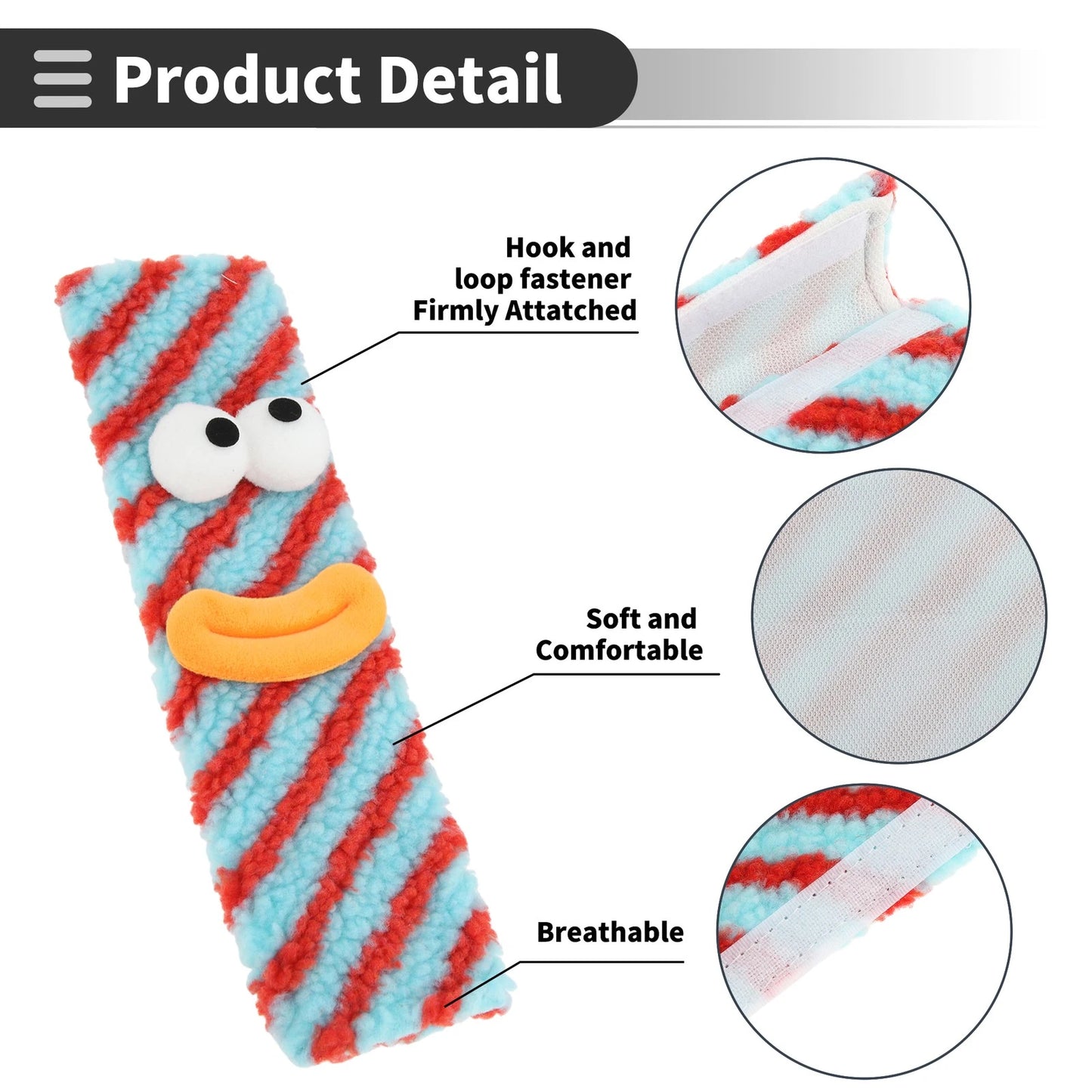 Set of 2 Seat Belt Cover Pads for Universal Fit (24cm)