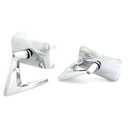 Set of 2 Chrome Fender Door Mirrors for Classic Vehicles