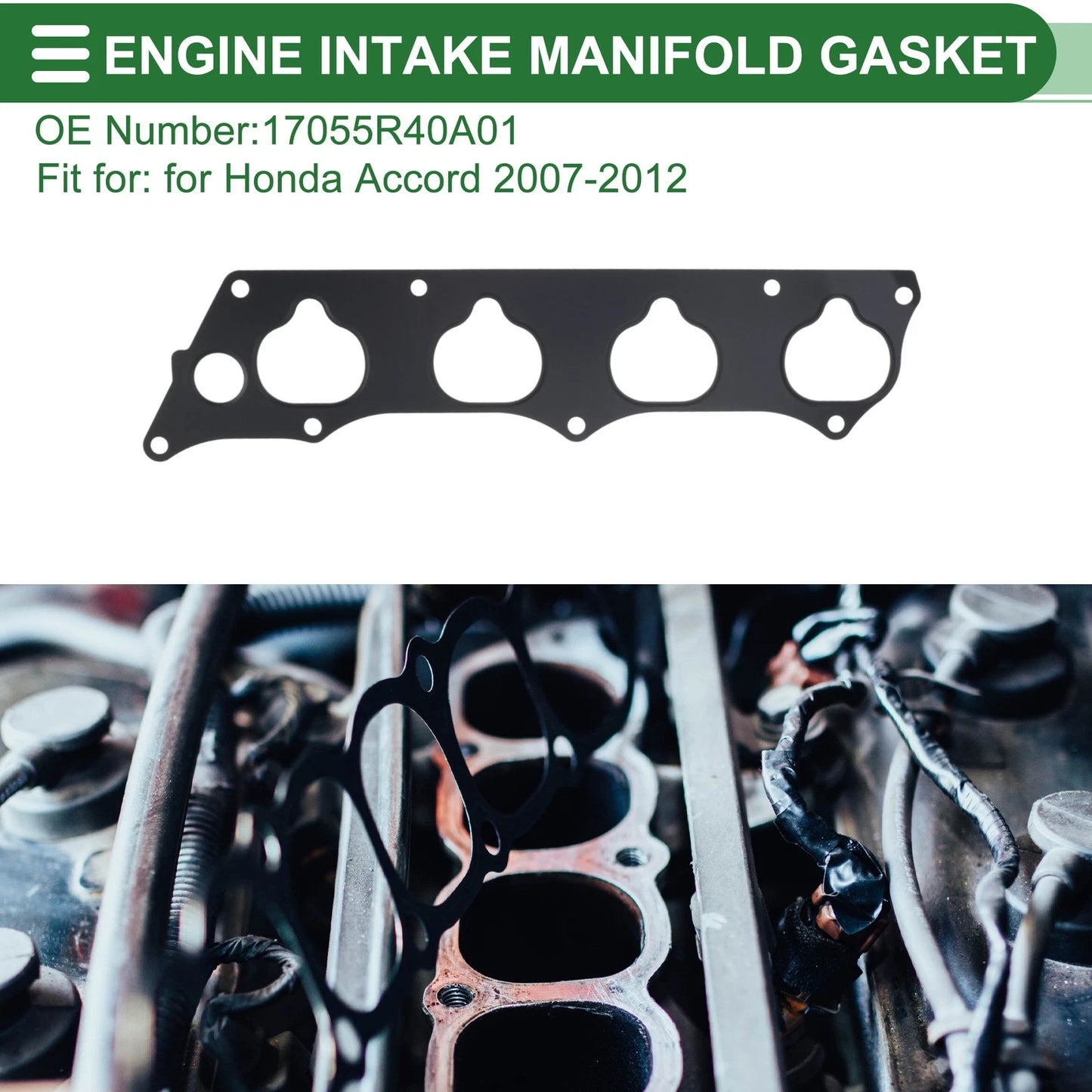 Engine Intake Manifold Gasket for Honda Accord (2007–2012) No. 17055R40A01