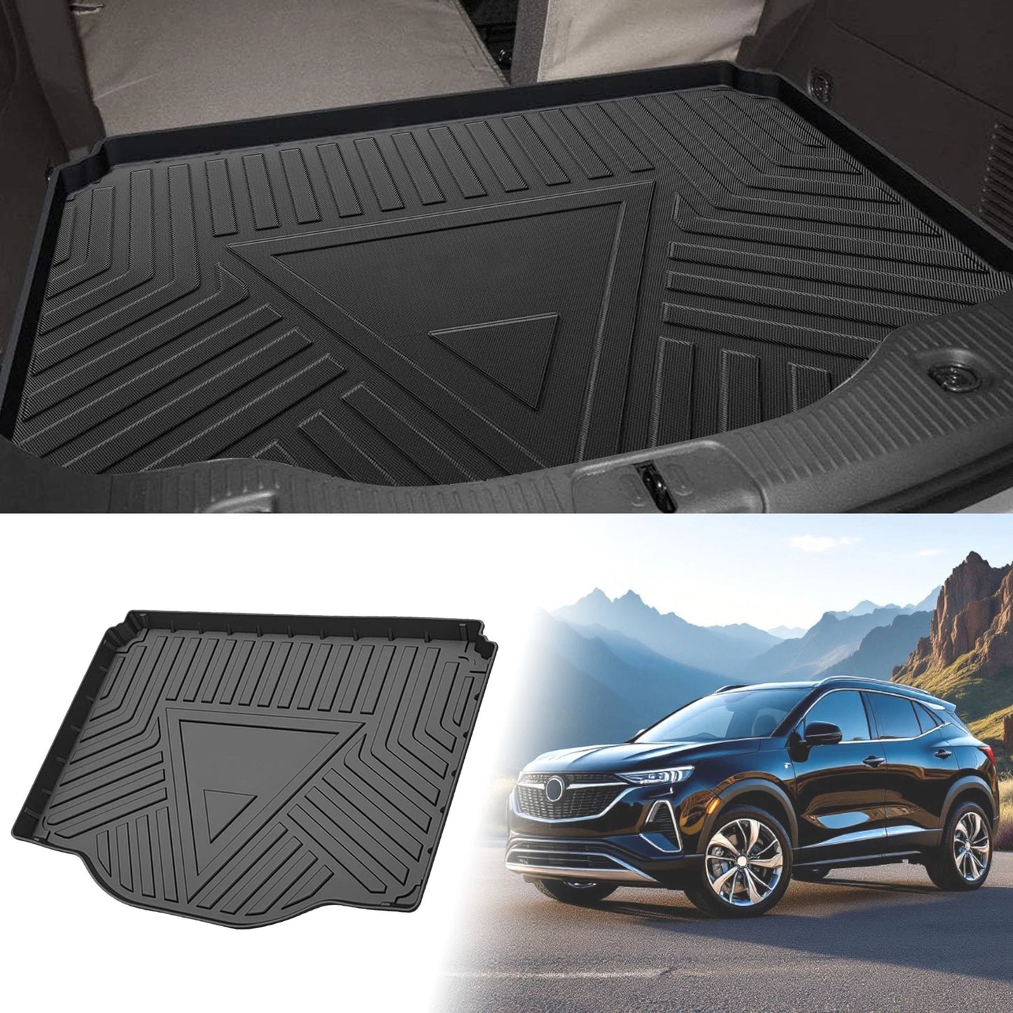 Cargo Liner Rear Trunk Mat for Buick Encore (2013–2022) & Chevrolet Trax (2014–2022) TPE
