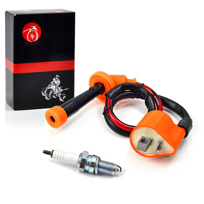 Ignition Coil & Spark Plug for Yamaha YFM350FW Big Bear 350 (1989–1999)