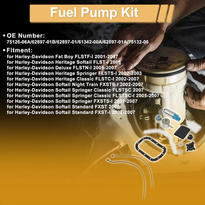 Fuel Pump for Harley-Davidson Fat Boy FLSTF-I (2001–2007) Replaces 75126-06A