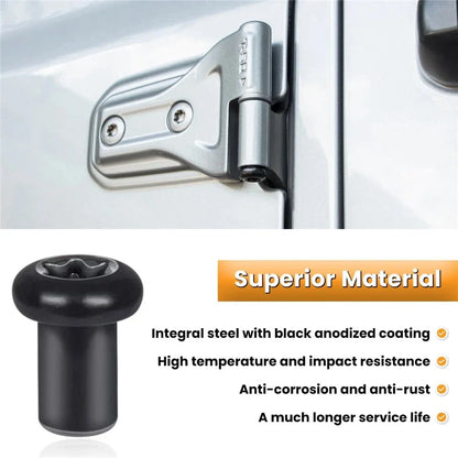 8PCS Door Hinge Nut Bolt for Jeep Wrangler (2007-2018)