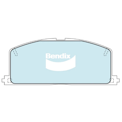 Set of 4 Bendix Front Disc Brake Pads for Toyota Camry (1988–1993)