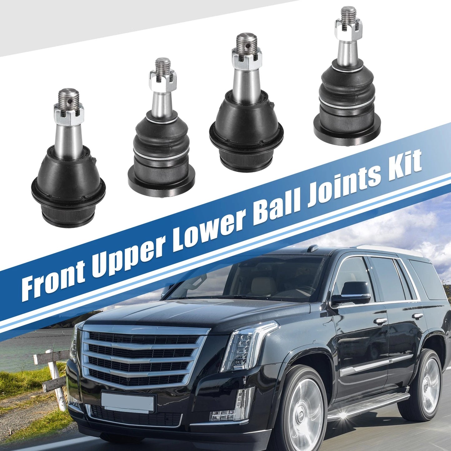 Set of 4 Front Upper Lower Ball Joints No.K6540/K6541 for Cadillac Escalade EXT (2002–2006)