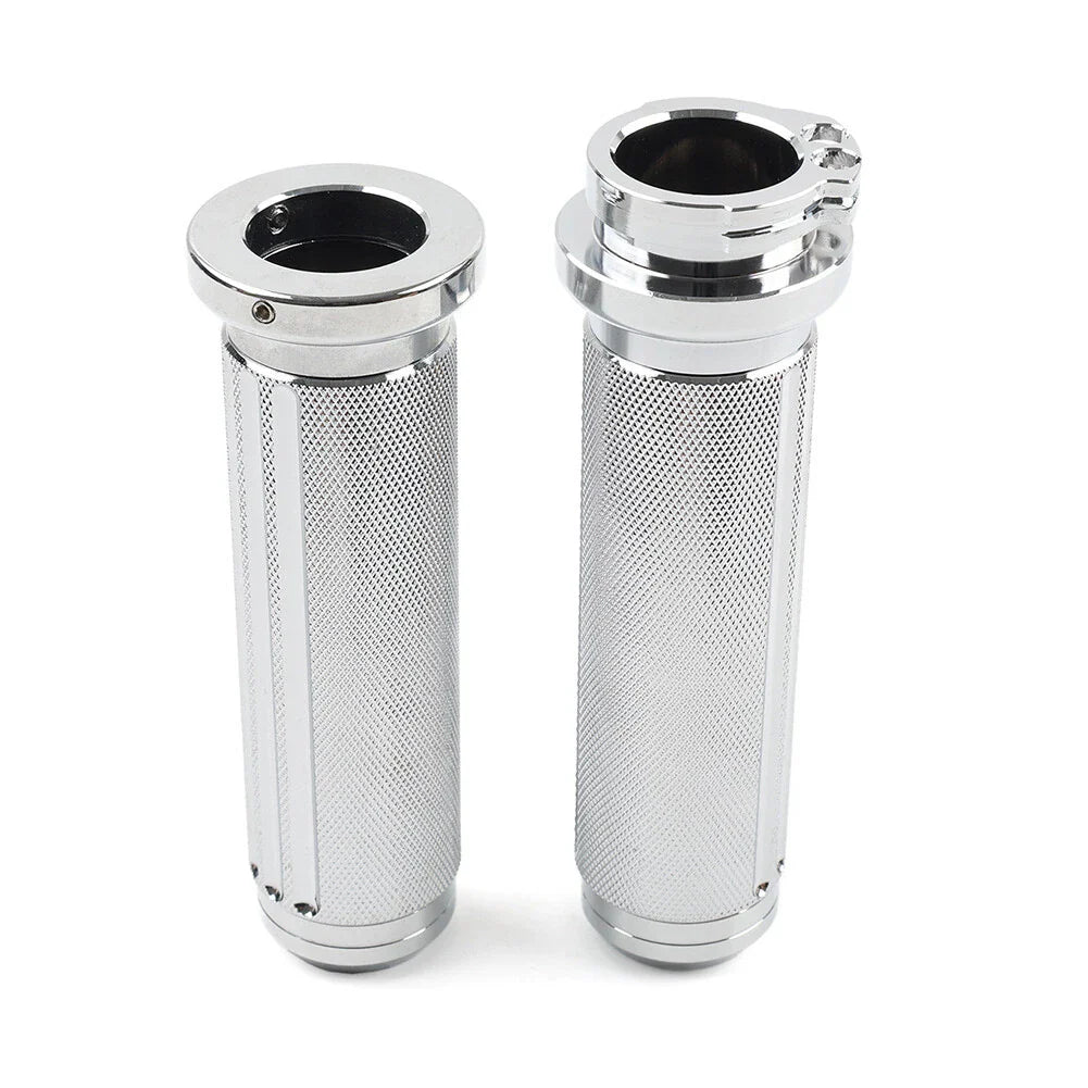 Chrome Handlebar Hand Grips for Harley Heritage Softail Dyna