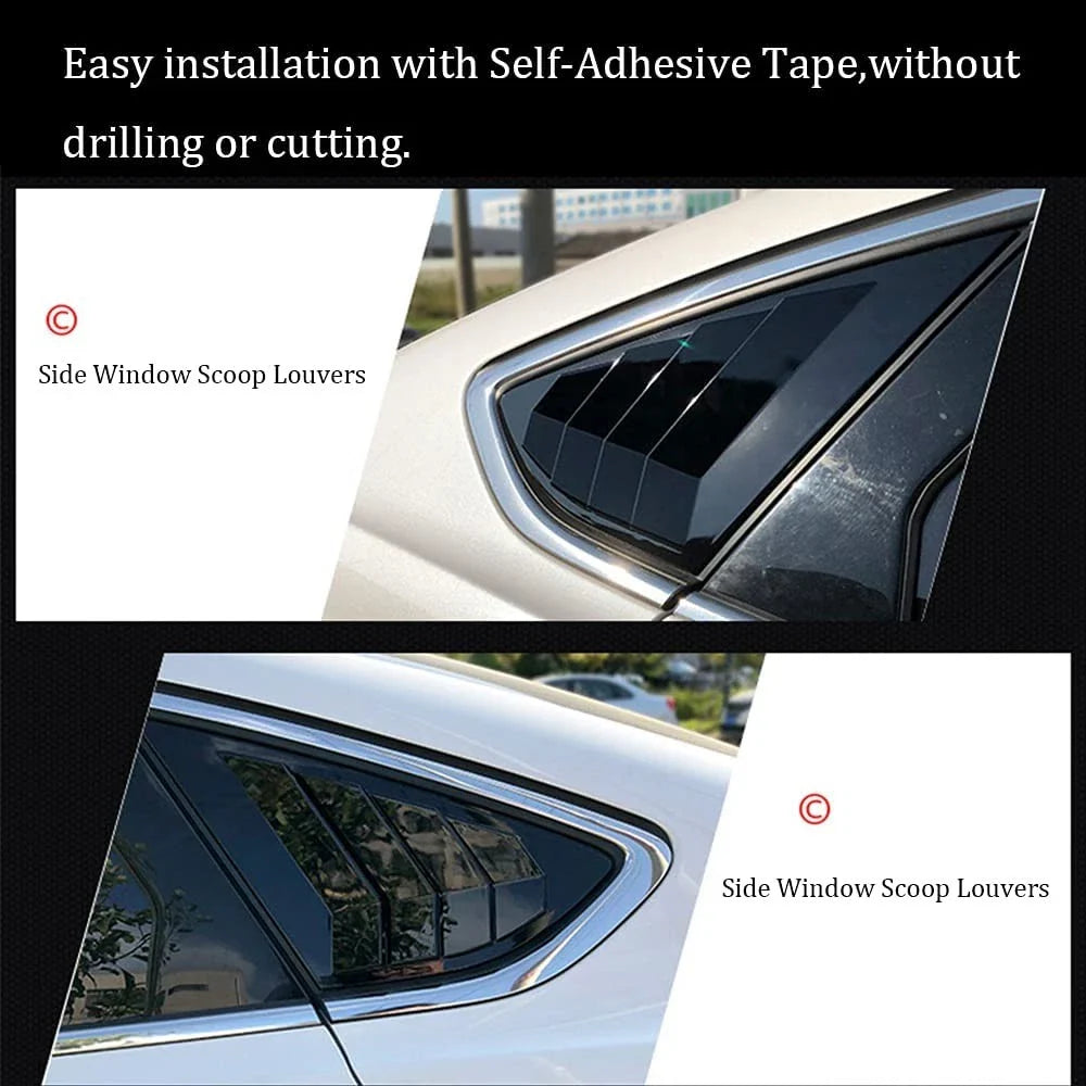 Rear Side Window Louvers Cover for Ford Fusion Mondeo (2013–2022)