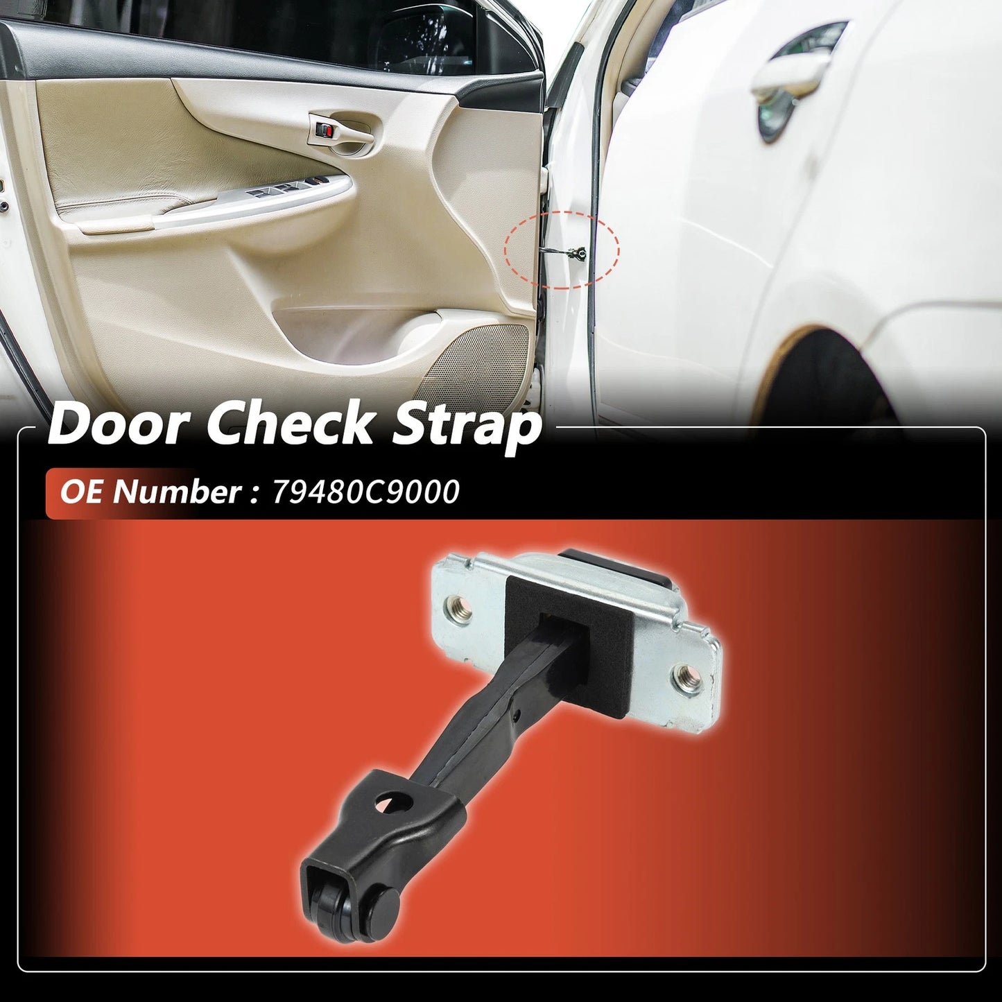 Rear Left Door Check Strap for Hyundai IX25 (2014–2019) No.79480C9000