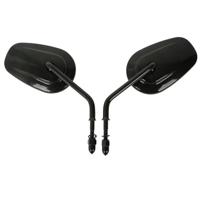 Vivid Black Rear View Mirrors for Harley Touring Sportster 883 1200 Softail