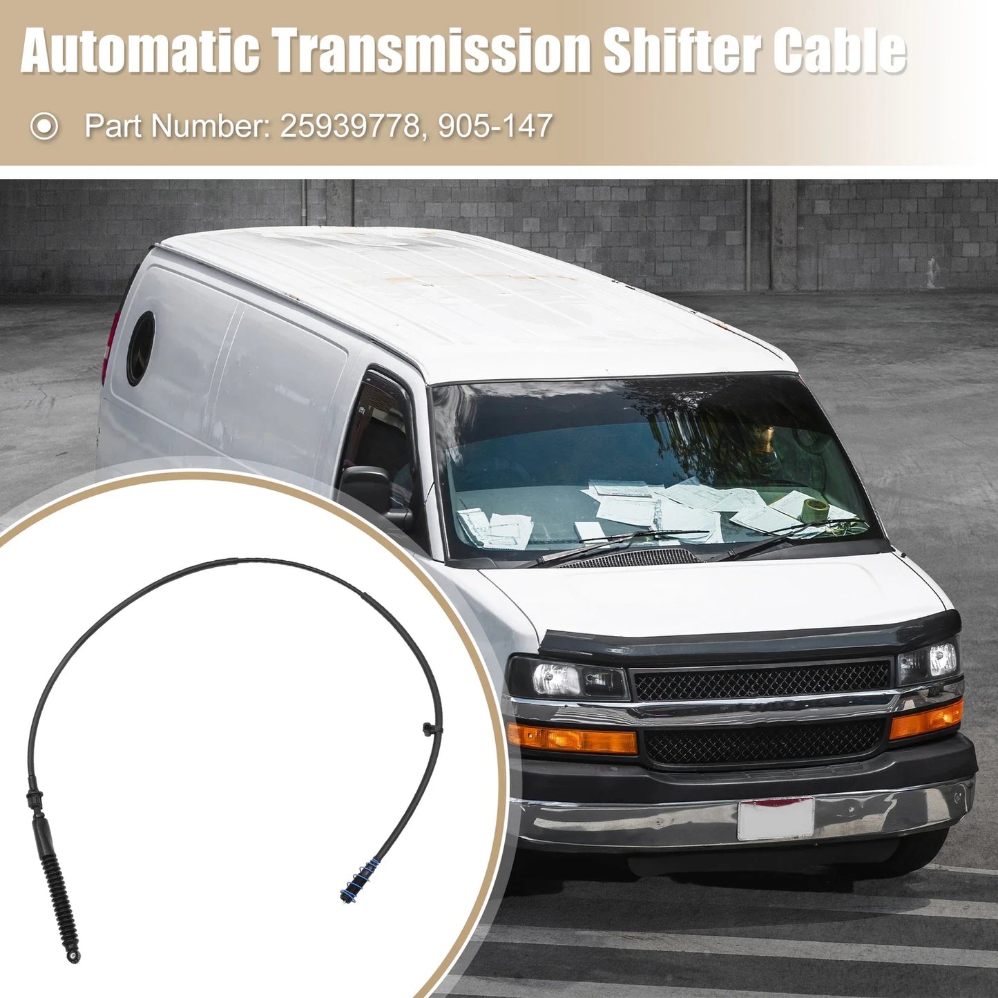 Gear Shift Cable Set for Chevrolet Express 1500 2500 3500 (2003-2009)