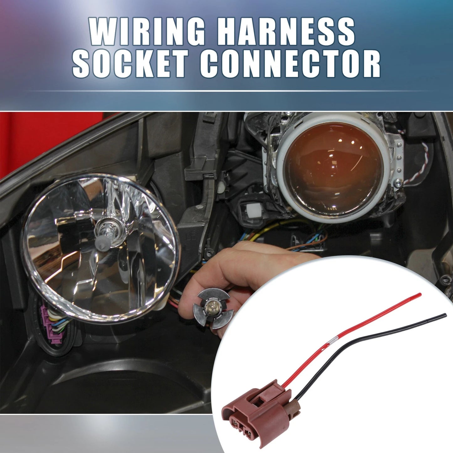 Set of 2 Wiring Harness Sockets for Halogen Headlights Fog Lights 9012 9006
