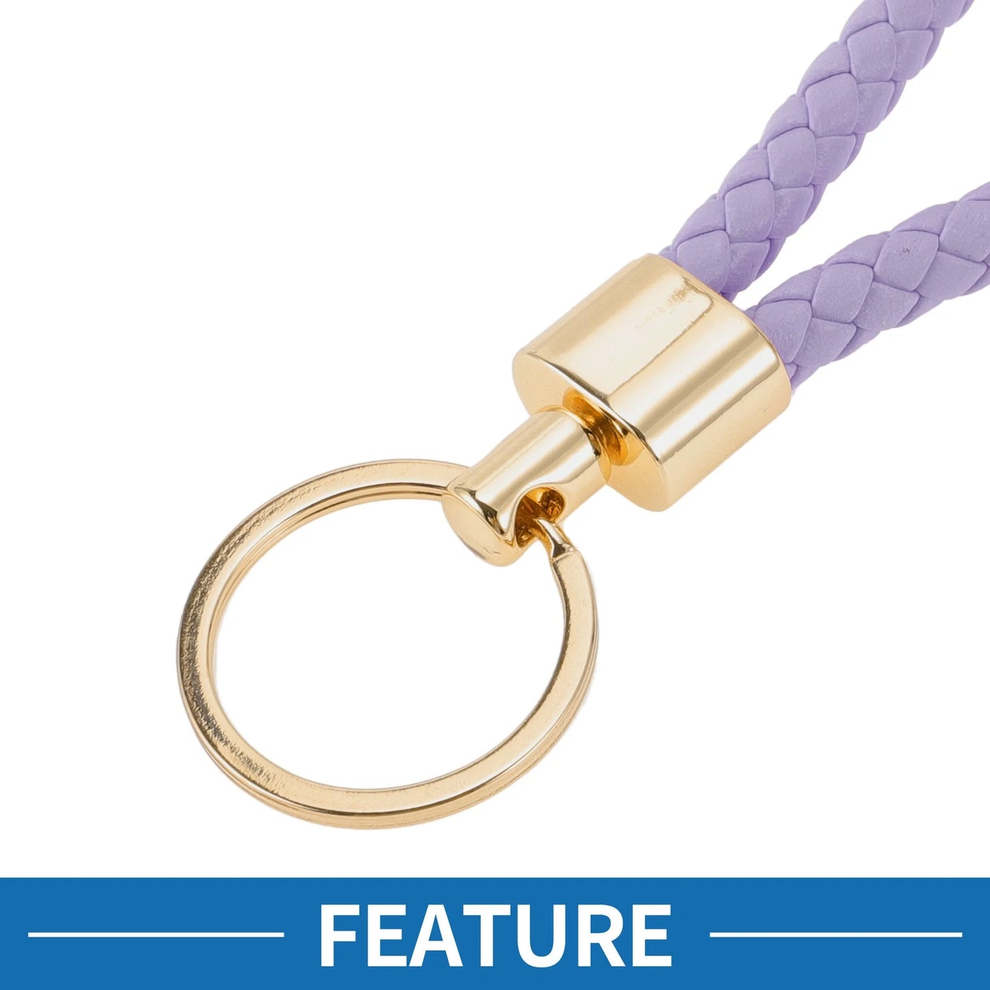 Car Keychain with Ring Zinc Alloy Gold Tone for Universal Use