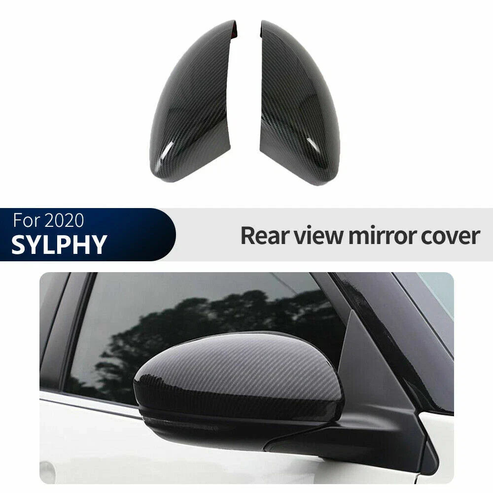 Carbon Fiber Side Mirrors Trim Cover for Nissan Sentra Sylphy (2020–2020)