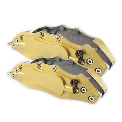 Set of 4 3D Metal Brake Caliper Covers for Universal Fit (Large & Medium) GOLD