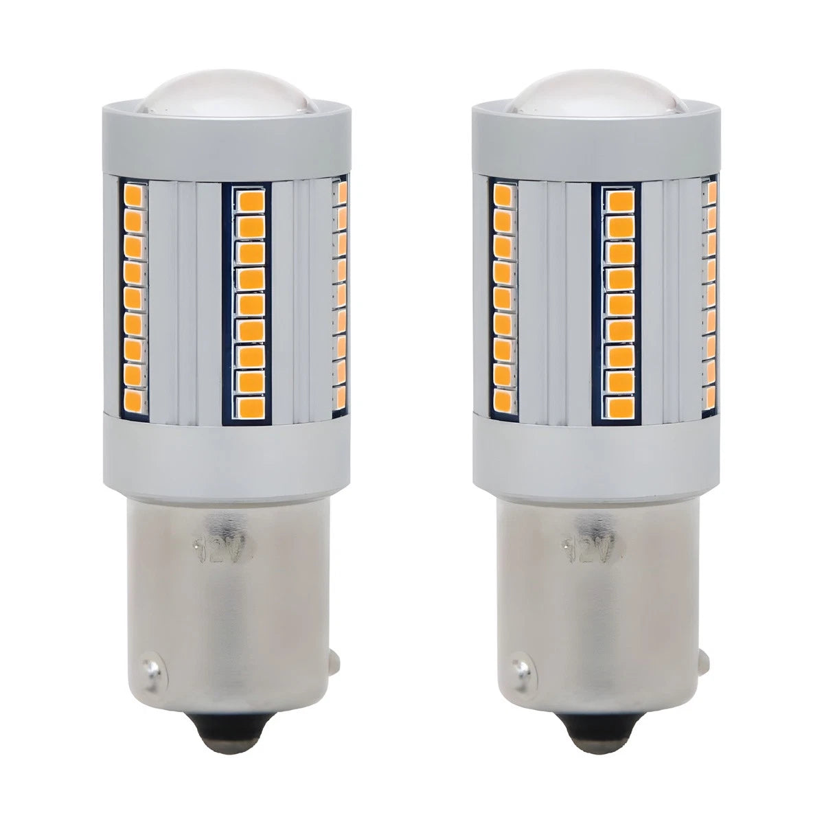 2X LED Amber Indicator Signal Light Bulb for Various Vehicles (12V)