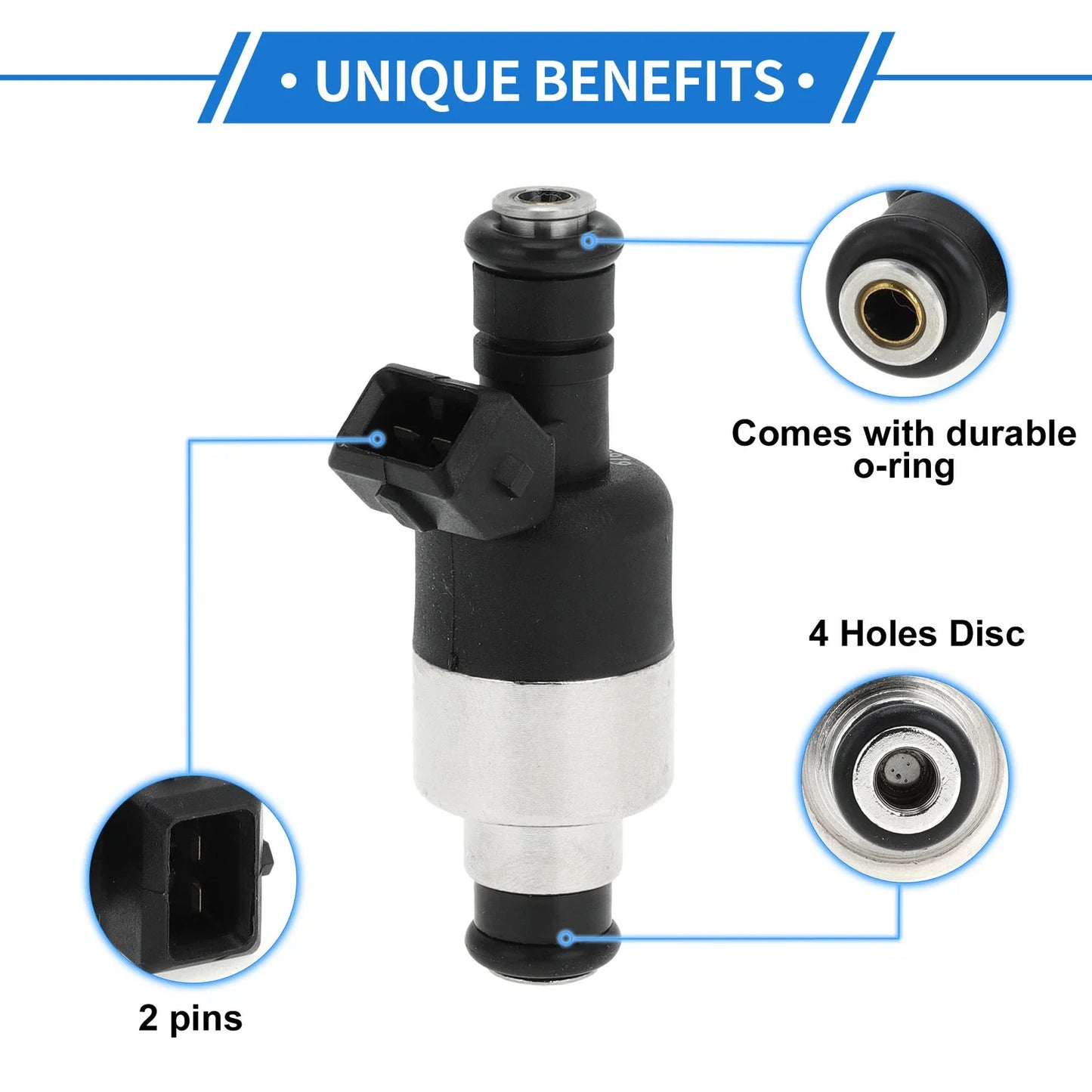 Fuel Injector for Chevrolet Corsa 1.8 (1996-1998) - 1 x Black Injector