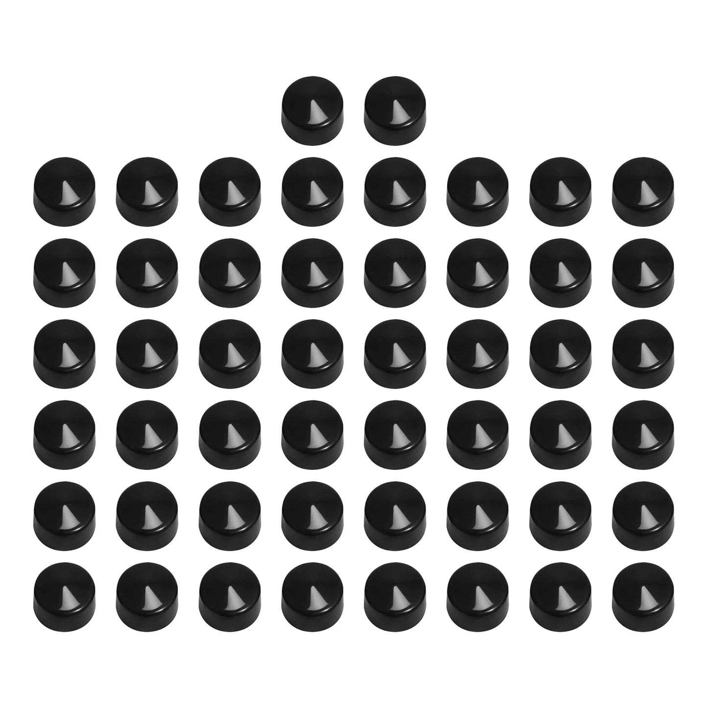 Black Bolt Toppers Caps Cover Set for Harley Softail Twin Cam (1984-2006)
